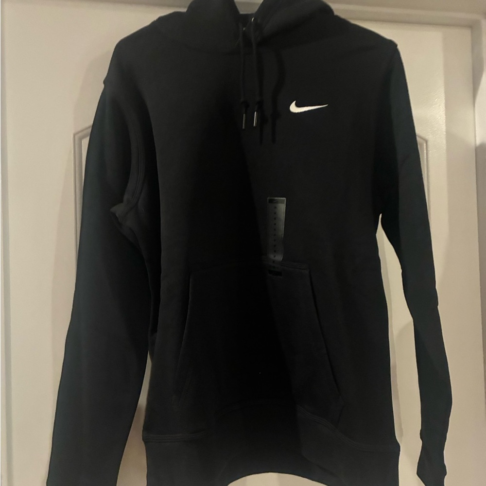 Nike Black Hoodie with White Swoosh